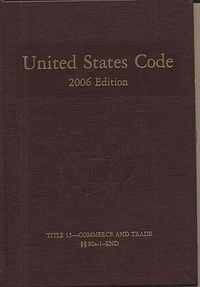 Cover image for United States Code: 2006, Volume 8, Title 15, Commerce and Trade, Section 80a-1 to End