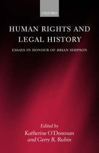 Cover image for Human Rights and Legal History: Essays in Honour of Brian Simpson