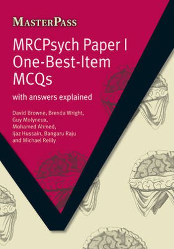 Cover image for MRCPsych Paper I One-Best-Item MCQs: with answers explained