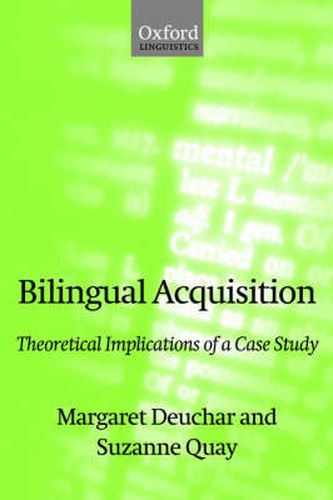 Cover image for Bilingual Acquisition: Theoretical Implications of a Case Study