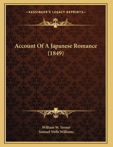 Cover image for Account of a Japanese Romance (1849)