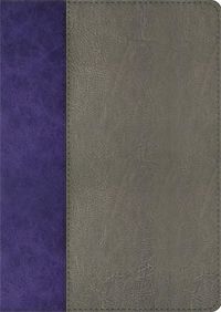 Cover image for The Jeremiah Study Bible, NKJV: Gray and Purple LeatherLuxe Limited Edition: What It Says. What It Means. What It Means For You.