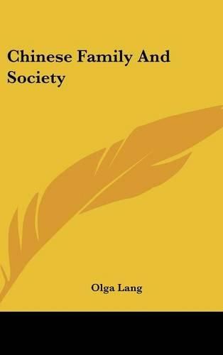 Cover image for Chinese Family and Society