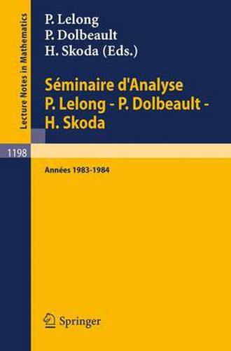 Cover image for Seminaire D'Analyse P Dolbeault - H Skoda