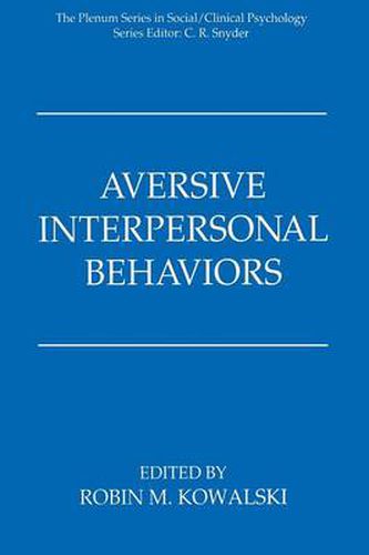 Cover image for Aversive Interpersonal Behaviors