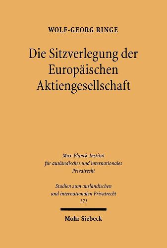 Cover image for Die Sitzverlegung der Europaischen Aktiengesellschaft