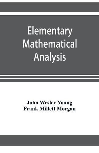 Cover image for Elementary mathematical analysis