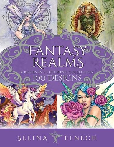 Cover image for Fantasy Realms Coloring Collection