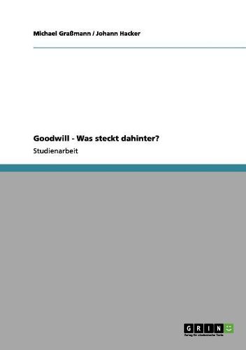 Goodwill - Was Steckt Dahinter?