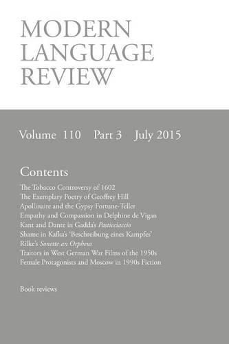 Modern Language Review (110: 3) July 2015