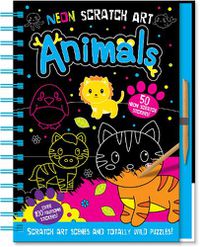 Cover image for Neon Scratch Art Animals