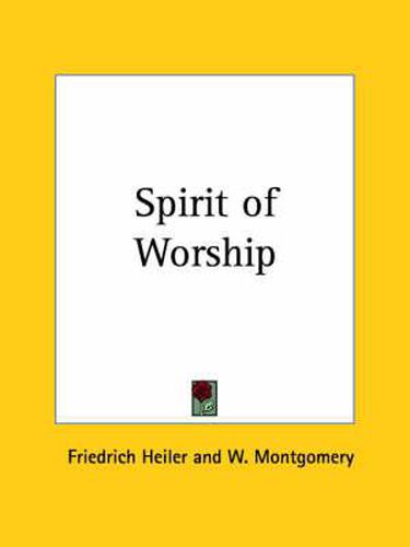 Cover image for Spirit of Worship (1926)