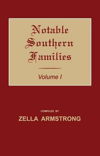 Cover image for Notable Southern Families. Volume I