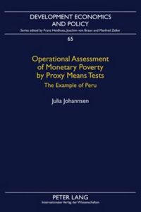 Cover image for Operational Assessment of Monetary Poverty by Proxy Means Tests: The Example of Peru