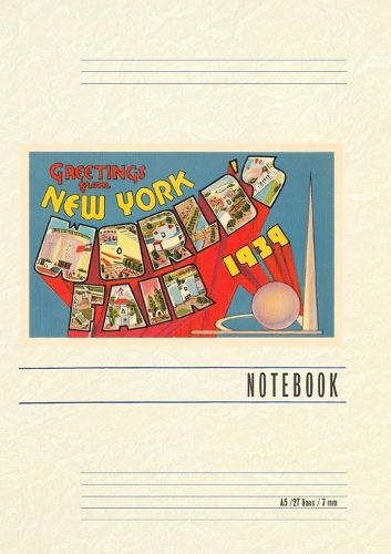 Cover image for Vintage Lined Notebook Greetings from New York World's Fair, 1939