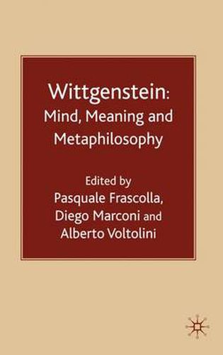 Cover image for Wittgenstein: Mind, Meaning and Metaphilosophy