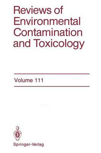 Cover image for Reviews of Environmental Contamination and Toxicology: Continuation of Residue Reviews