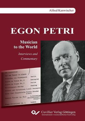 Cover image for EGON PETRI, Musician to the World. Interviews and Commentary