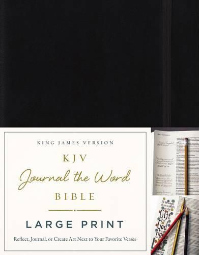 Cover image for KJV, Journal the Word Bible, Large Print, Hardcover, Black, Red Letter: Reflect, Journal, or Create Art Next to Your Favorite Verses