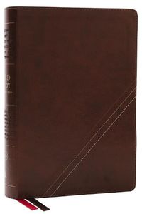 Cover image for NKJV, Word Study Reference Bible, Leathersoft, Brown, Red Letter, Comfort Print: 2,000 Keywords that Unlock the Meaning of the Bible