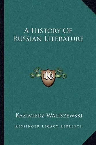 Cover image for A History of Russian Literature