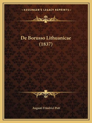 de Borusso Lithuanicae (1837)