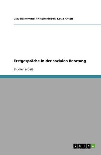 Cover image for Erstgesprache in der sozialen Beratung