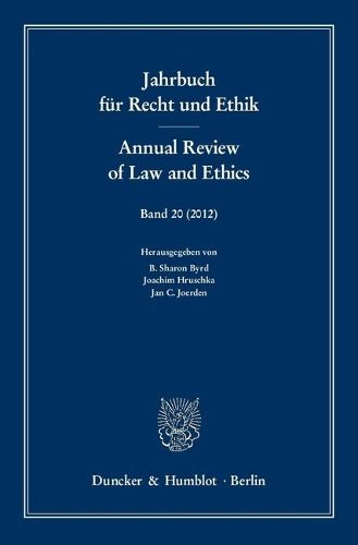 Cover image for Jahrbuch Fur Recht Und Ethik / Annual Review of Law and Ethics: Bd. 2 (212). Themenschwerpunkt: Recht Und Ethik Im Werk Von Jean-Jacques Rousseau / Law and Ethics in Jean-Jacques Rousseau's Works