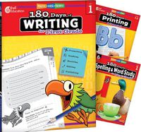 Cover image for 180 Days(tm) Writing, Spelling, & Printing Grade 1: 3-Book Set