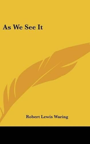 Cover image for As We See It