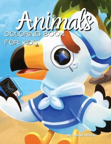 Cover image for Animals Coloring Book For Kids