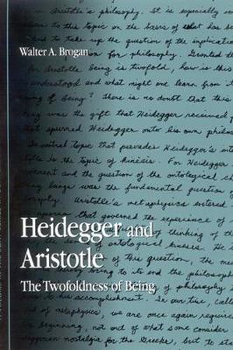 Cover image for Heidegger and Aristotle: The Twofoldness of Being