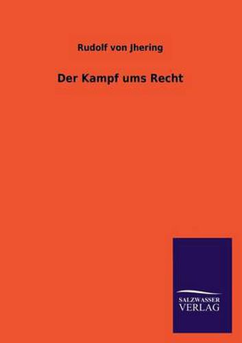 Cover image for Der Kampf ums Recht