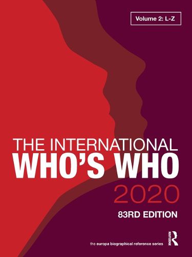 Cover image for The International Who's Who 2020 volume 2