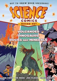 Cover image for Science Comics Boxed Set: Volcanoes, Dinosaurs, and Rocks and Minerals