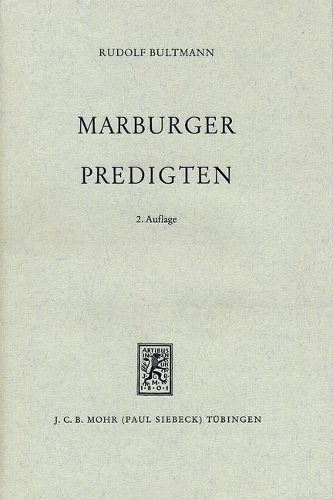 Cover image for Marburger Predigten