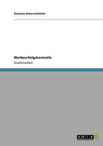 Cover image for Werbeerfolgskontrolle