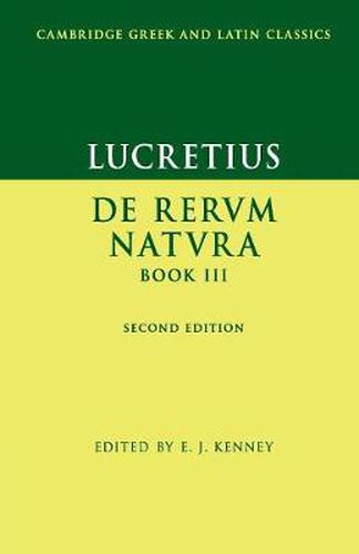 Cover image for Lucretius: De Rerum NaturaBook III