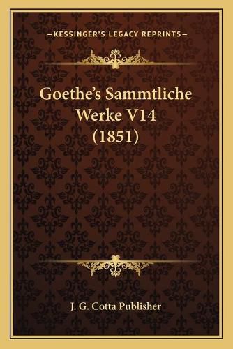 Goethe's Sammtliche Werke V14 (1851)