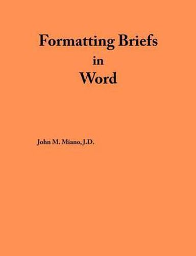 Cover image for Formatting Briefs in Word