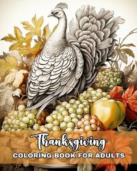 Cover image for Thanksgiving Coloring Book for Adults