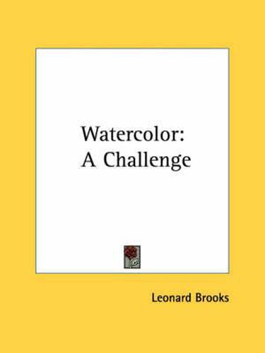 Cover image for Watercolor: A Challenge