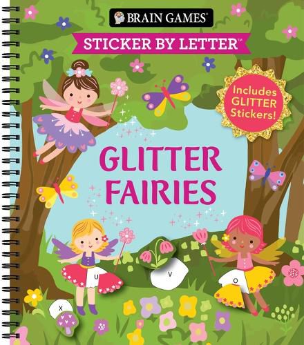 Cover image for Brain Games - Sticker by Letter: Glitter Fairies