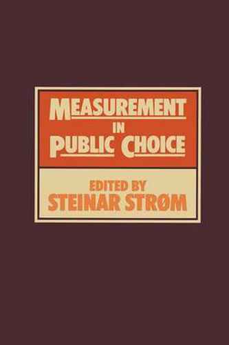 Cover image for Measurement in Public Choice