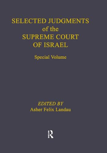 Cover image for Selected Judgments of the Supreme Court of Israel