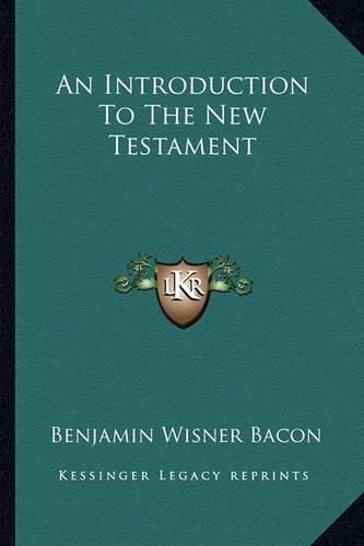 Cover image for An Introduction to the New Testament