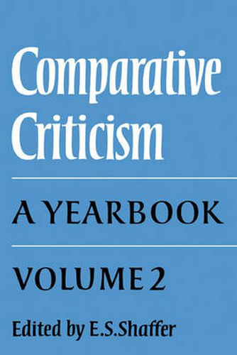 Cover image for Comparative Criticism: Volume 2, Text and Reader: A Yearbook