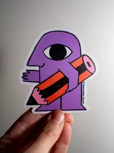 Cover image for Pencil in Hand (Pencil Guy) Samantha Curcio Sticker