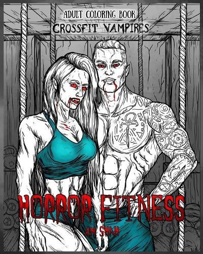 Cover image for Adult Coloring Book Horror Fitness