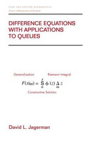 Cover image for Difference Equations with Applications to Queues